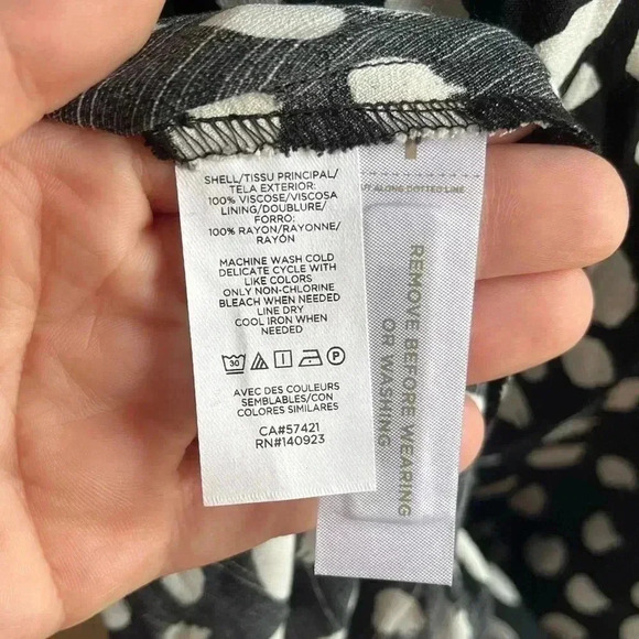 LOFT NWT Dotted Tie Front Flare Dress - Picture 9 of 9